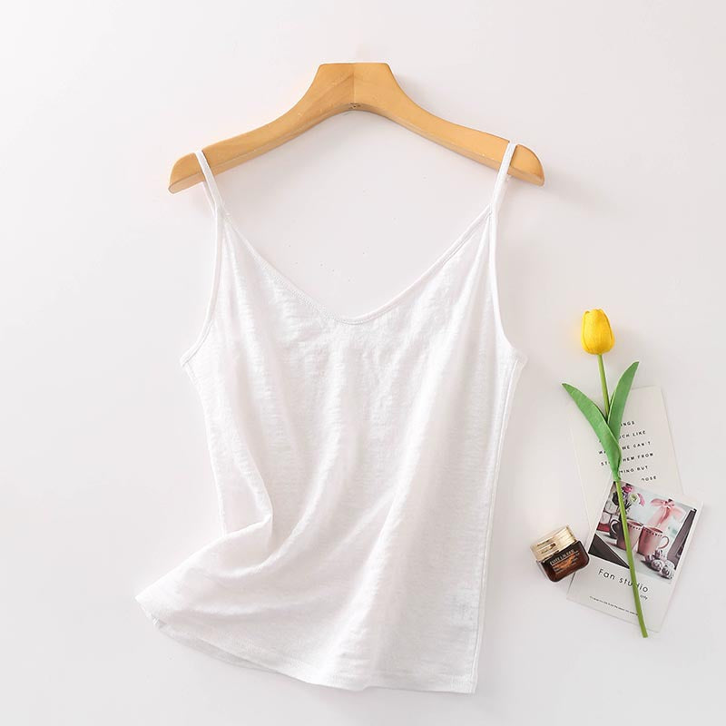 Women's Silk Camisole Japanese Style Simple